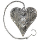 Nika Metal Heart Antq Slver/Ecru - FMA294