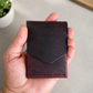 Leather Cash Wallet, Hand Stitched Minimalist Wallet: Black