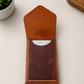 Leather Cash Wallet, Hand Stitched Minimalist Wallet: Gray