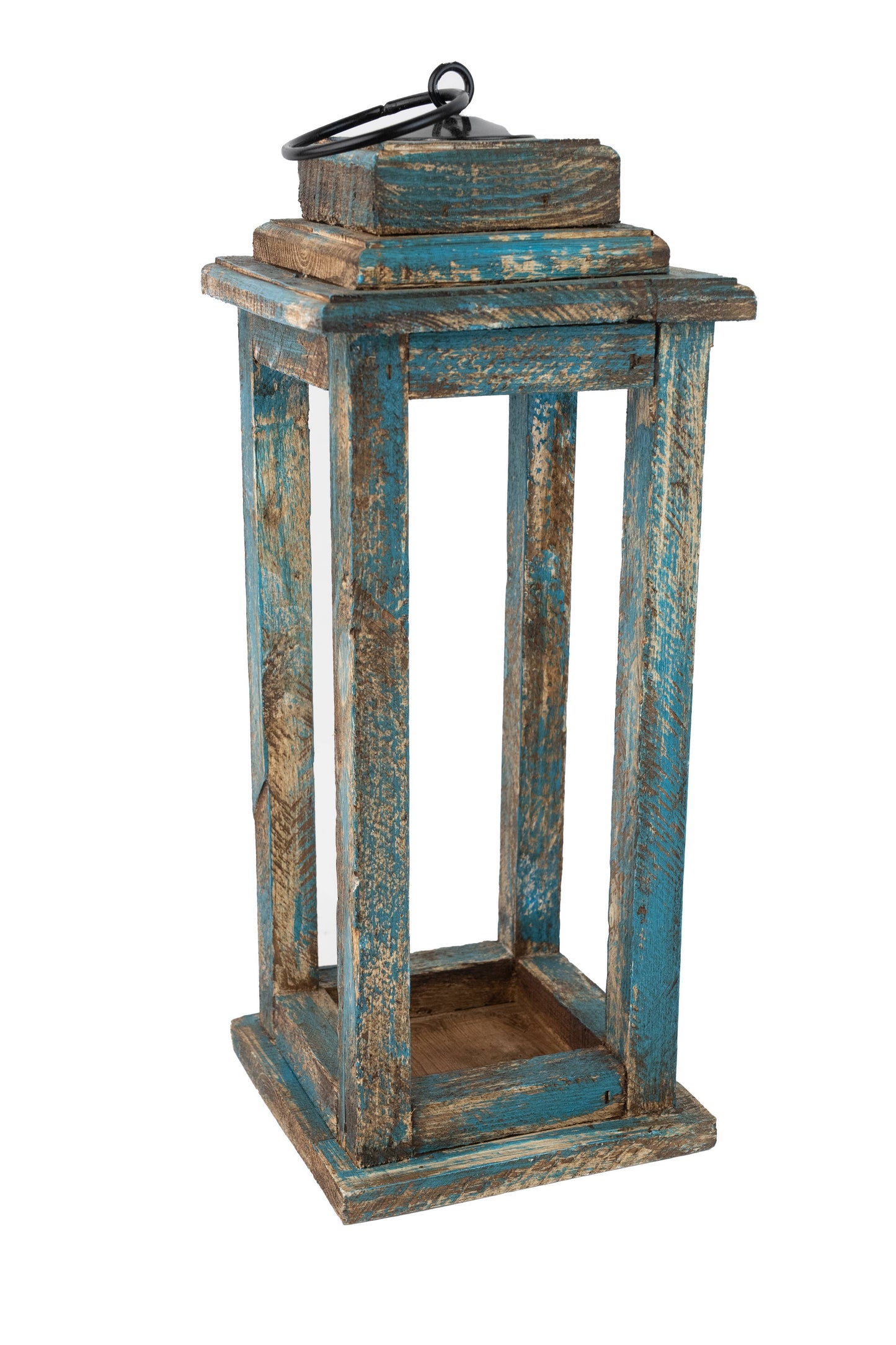 Monticello Lantern-Farmhouse Wood-7x17-Monticello Turquoise