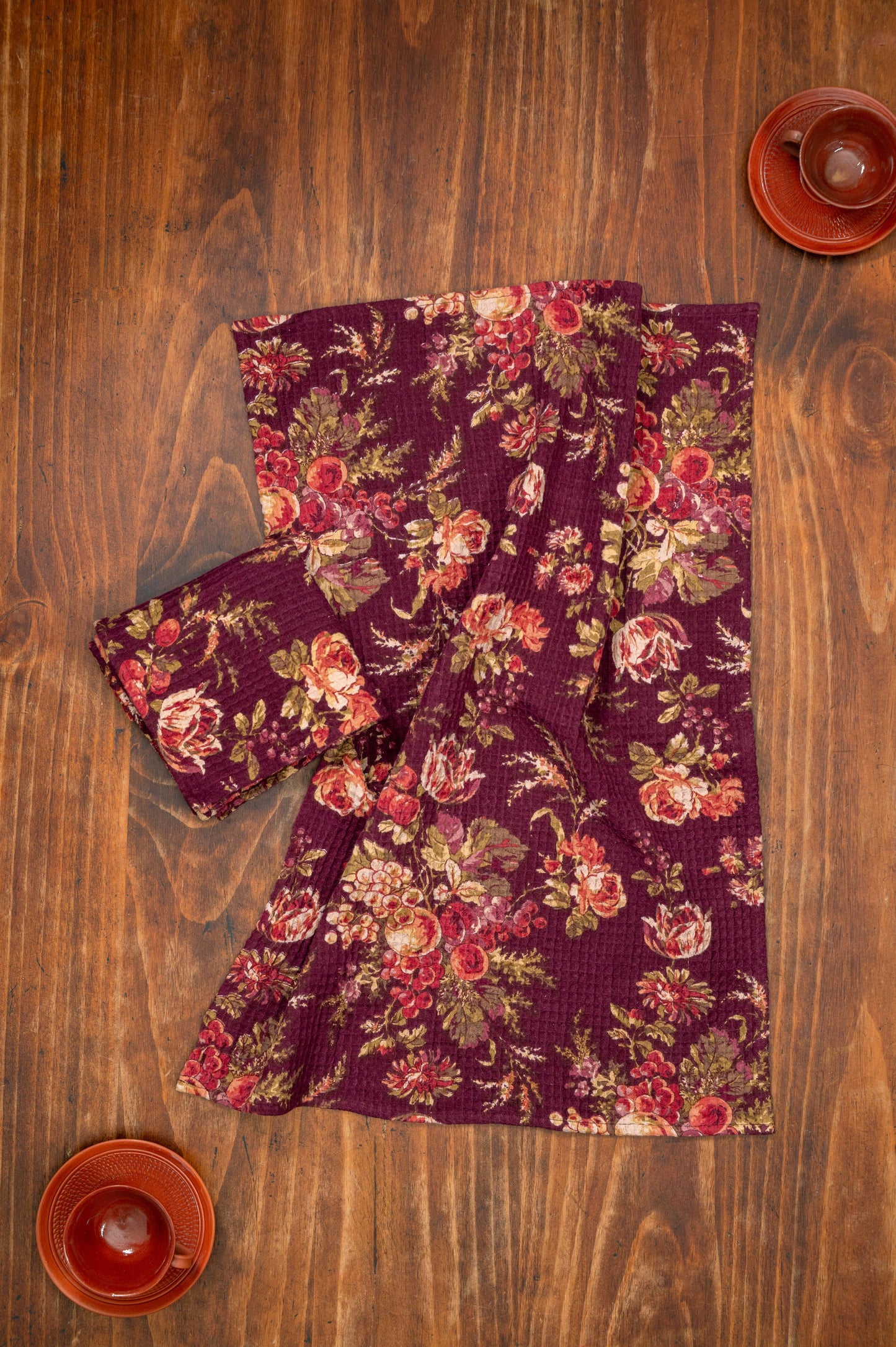 Bountiful Harvest Tea Towel  - Wine