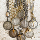 Relic Coin and Cross Necklace: Antique Bronze 30"