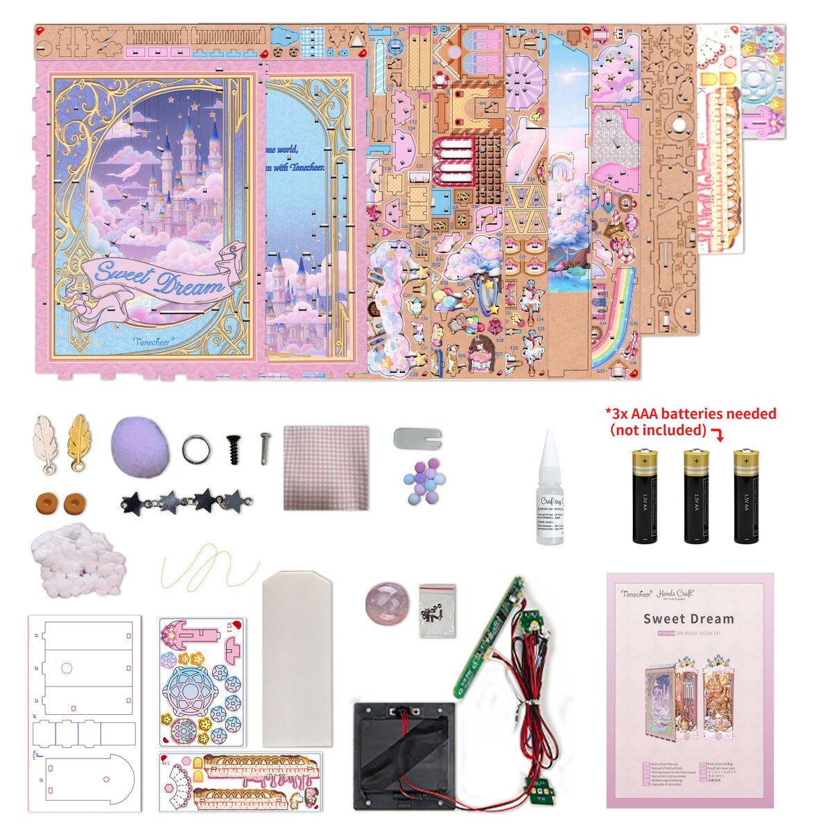 DIY Book Nook Kit: Sweet Dream w/ Dust Cover