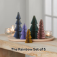 Honeycomb trees, vintage folding paper, Christmas