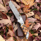 Damascus Steel Eagle Engraved Checkered Pocket Knife TK-041