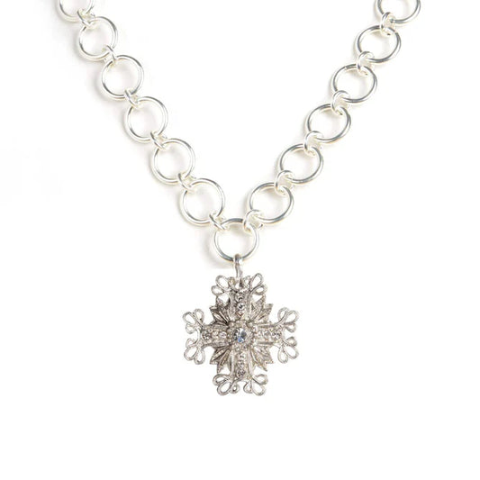 Betty Necklace Electra Cross: SILVER