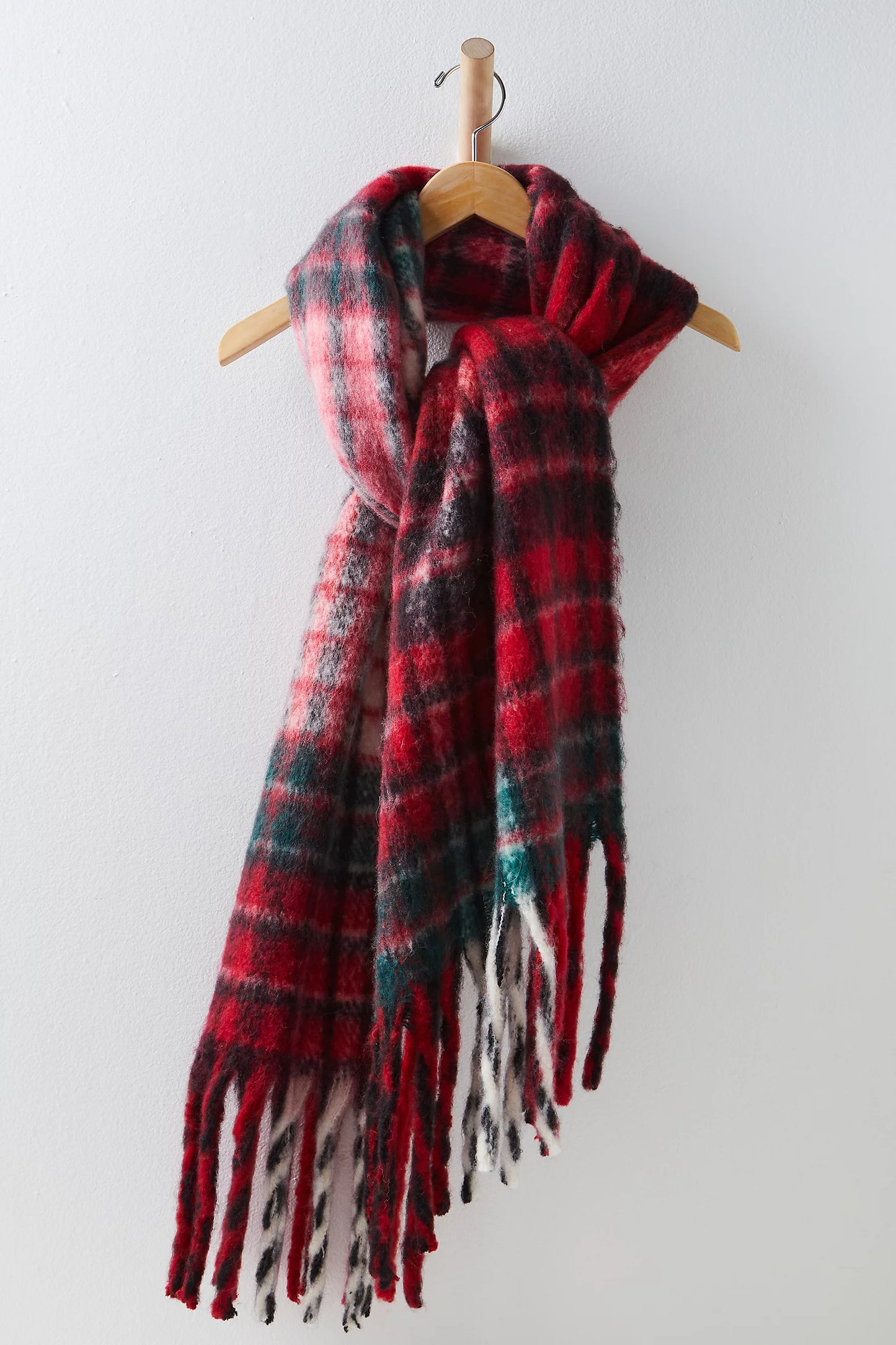 Falling For You Brushed Plaid Scarf