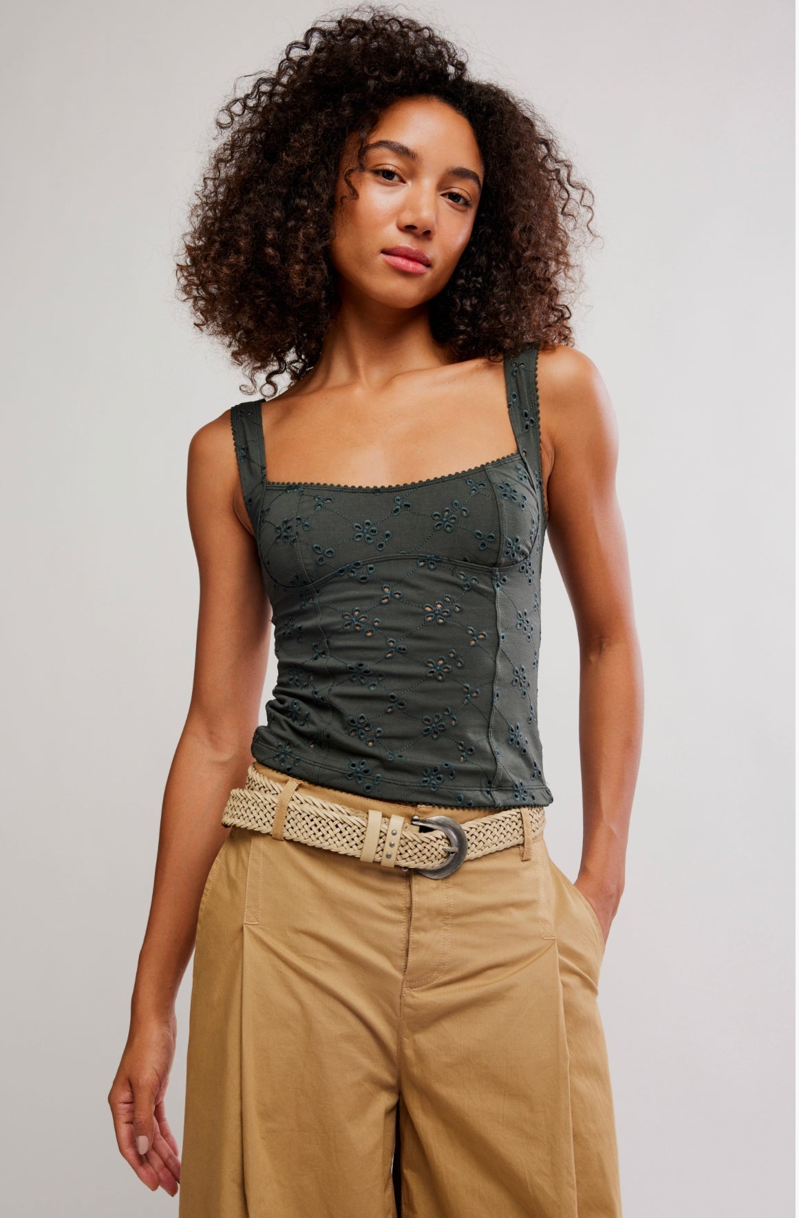 Full Bloom Eyelet Cami
