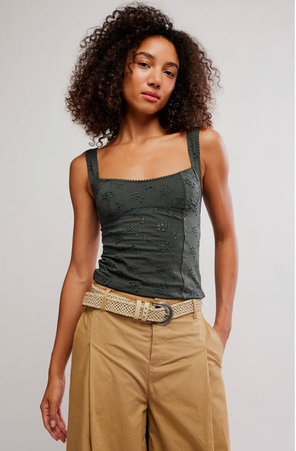 Full Bloom Eyelet Cami