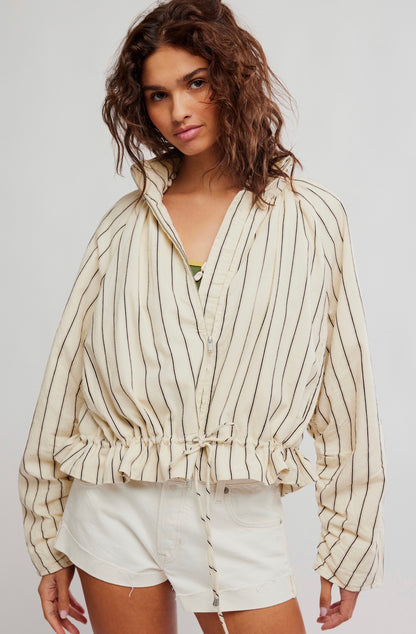 Devon Balloon Stripped Jacket