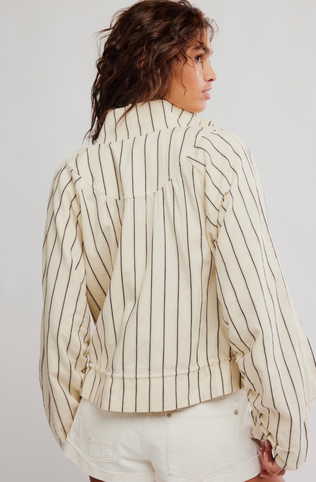 Devon Balloon Stripped Jacket