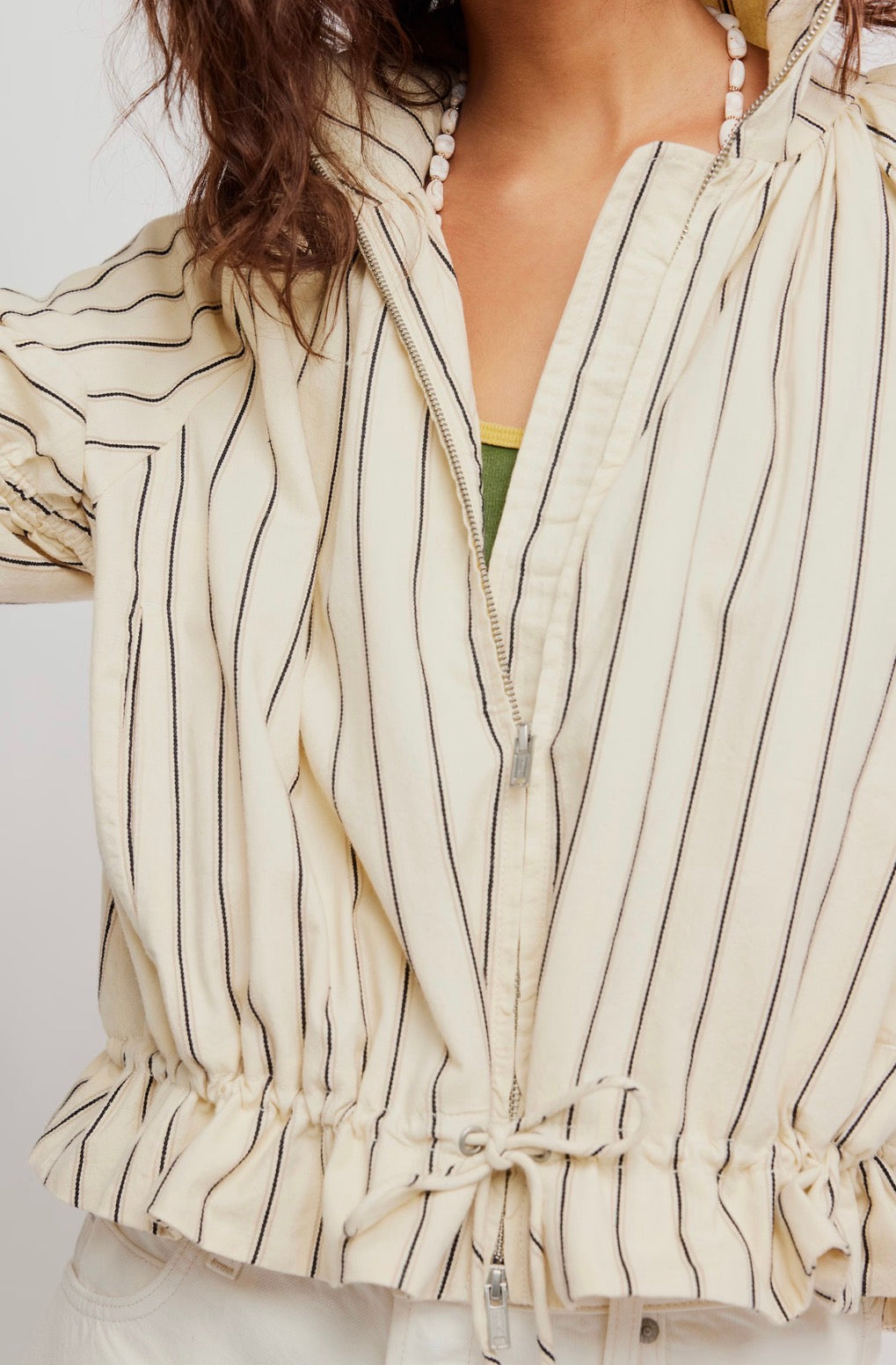 Devon Balloon Stripped Jacket