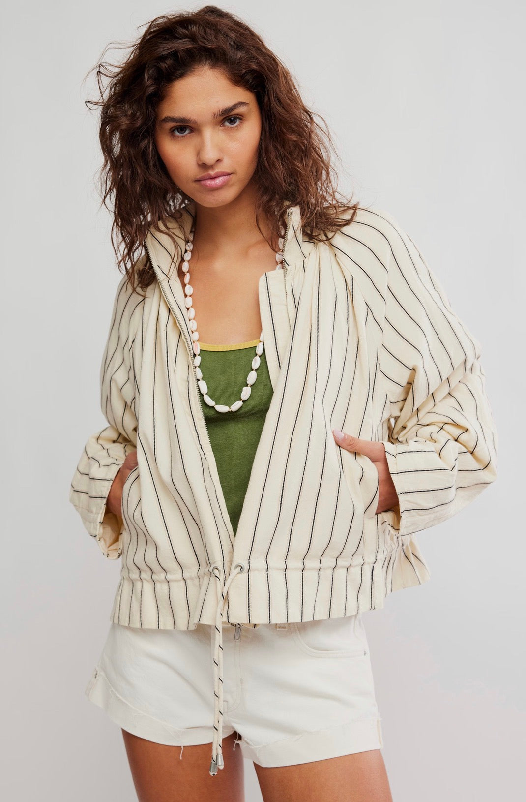 Devon Balloon Stripped Jacket