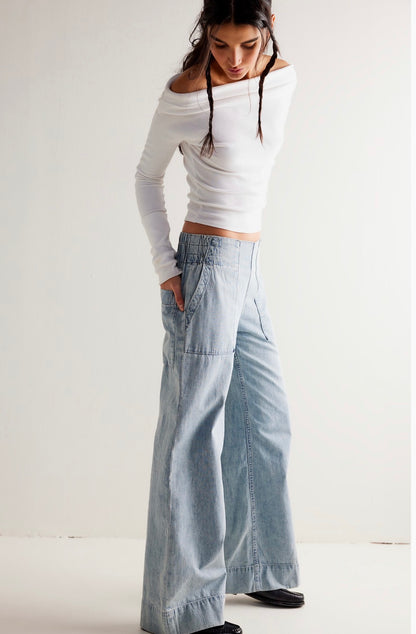 Breezy Denim Pull On