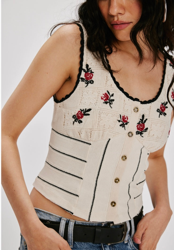 ROSE BUD KNIT TOP