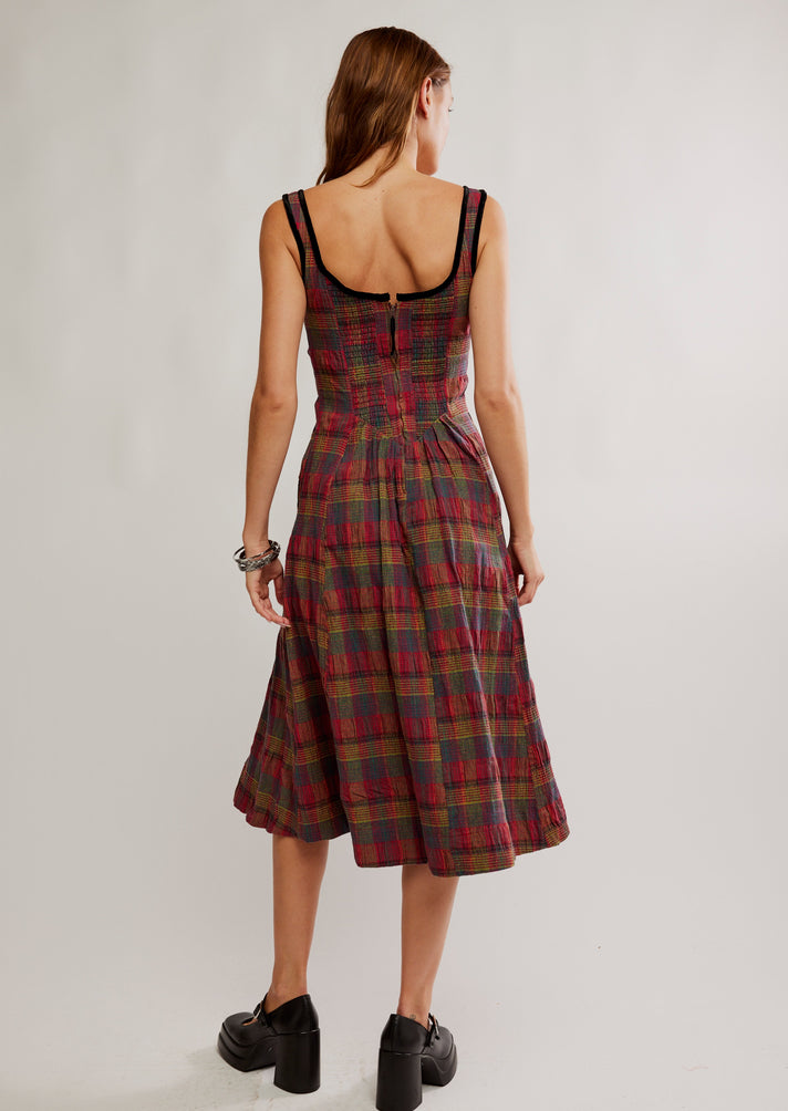 Freya Plaid Midi
