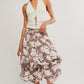 Zephyr Bustle Convertible Print Maxi