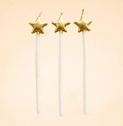 Camp Hollow Star Shaped Birthday Candle Set of 3