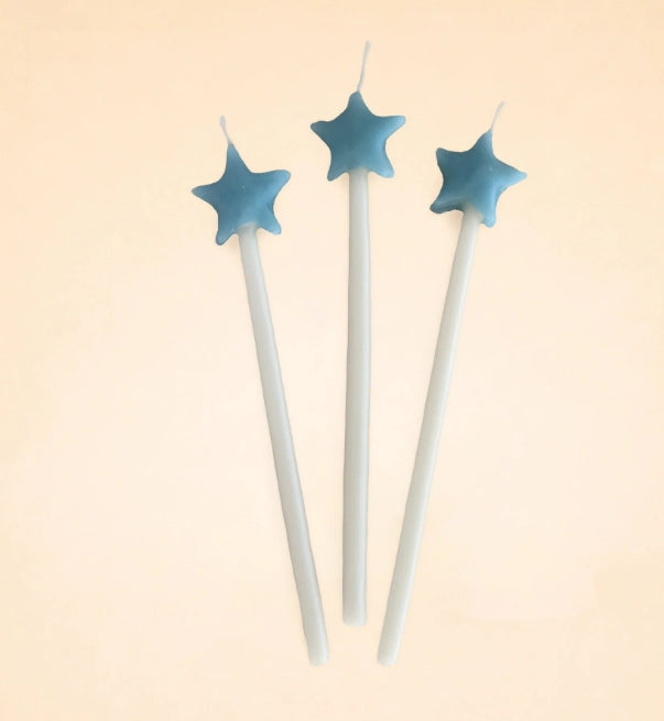 Camp Hollow Star Shaped Birthday Candle Set of 3