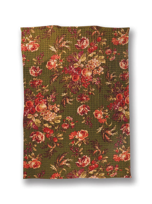 Bountiful Harvest Tea Towel : Olive