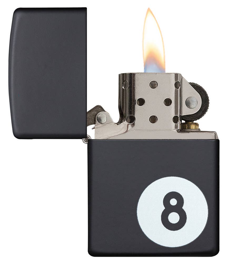Zippo Billiards 8-Ball Black Matte Windproof Lighter