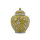 Classic  Floral Ceramic Ginger Jar 10": White & Light Blue