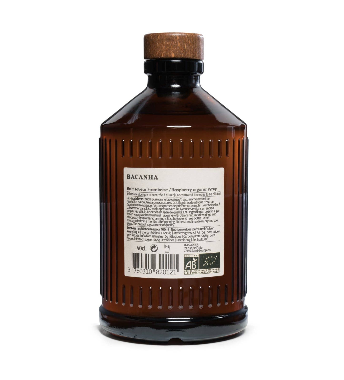 Raw Raspberry Syrup - Organic - 400ml - 13,5 fl. oz.