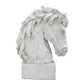18" Horsehead Wood-Like Carving Statue Centerpiece: Beige