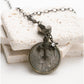 Relic Coin and Cross Necklace: Antique Bronze 30"