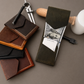 Leather Cash Wallet, Hand Stitched Minimalist Wallet: Cognac