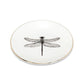 Dragonfly Trinket Holder with Gold Rim-5"D