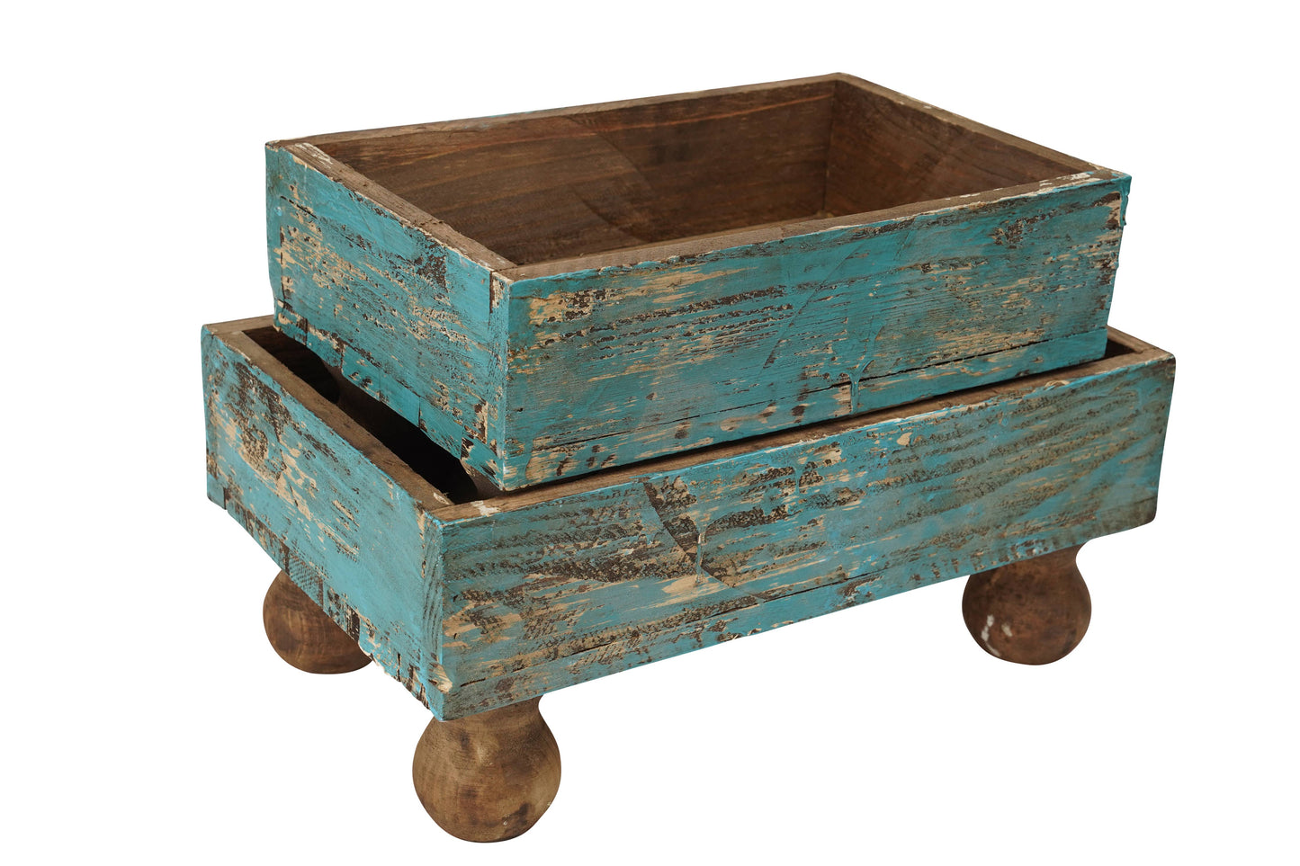 Temple Garden Planter Farmhouse Trays-Turquoise