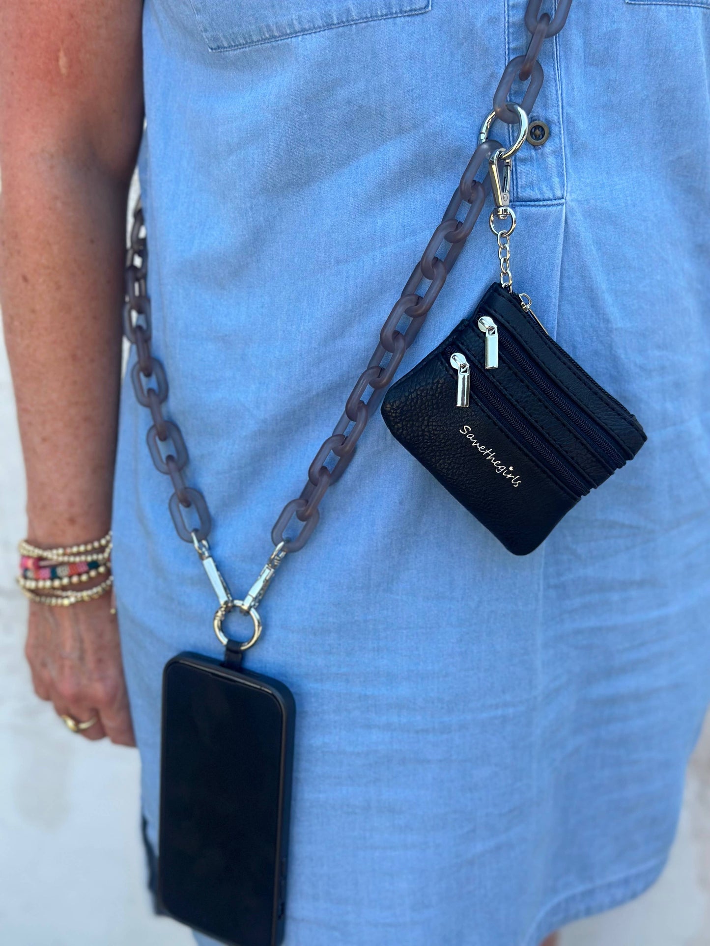 Clip & Go Ice Chain with Pouch: Ice Tea - Brown Pouch