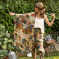 Stay Gold Scarf with Rabbits, Bees and Flowers
