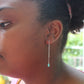 Whisper threaded earrings: Moonstone / Sterling silver