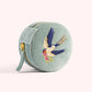 Round Velvet Jewellery Box - Swooping Swallows