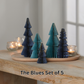 Honeycomb trees, vintage folding paper, Christmas