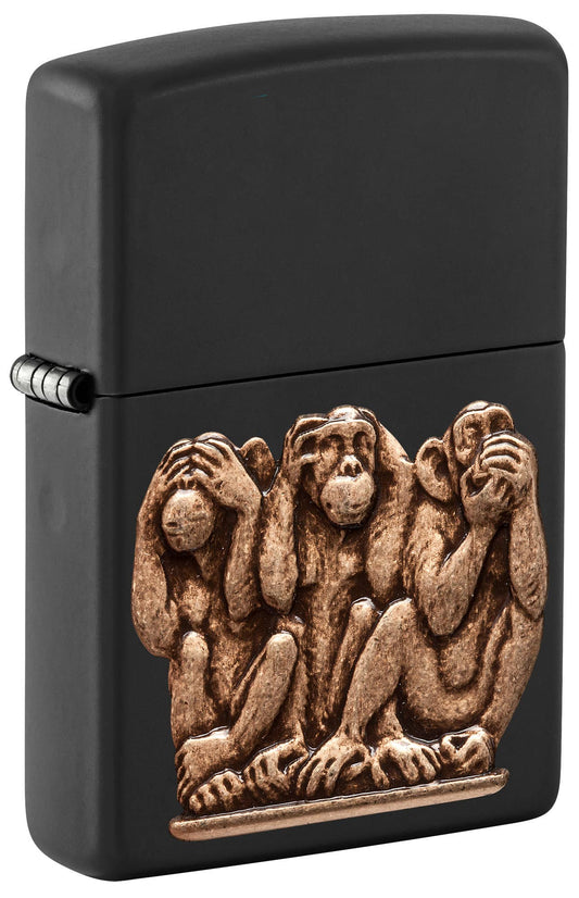 Zippo Three Monkeys Emblem Windproof Lighter