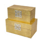 Storage Home Decor Wood Keepsake Box Gift Box Set of 2: Golden