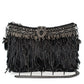 Shimmy, Black Fringe Beaded Crossbody Handbag