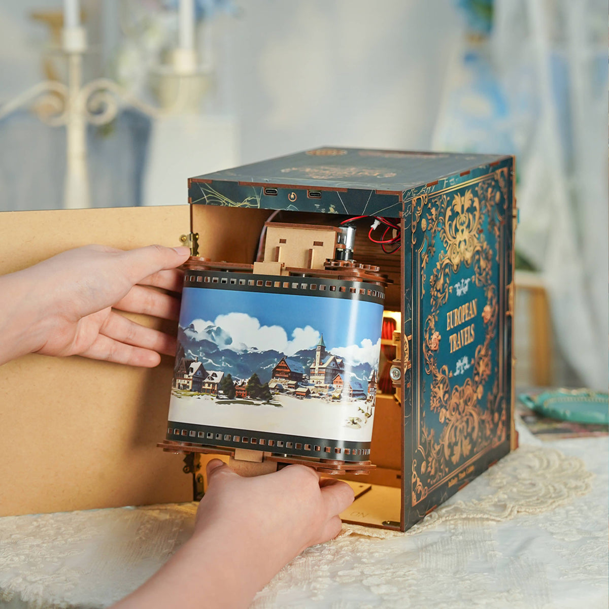 DIY Book Nook Kit: European Travels (Motion Scene)