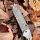 Damascus Steel Eagle Engraved Checkered Pocket Knife TK-041