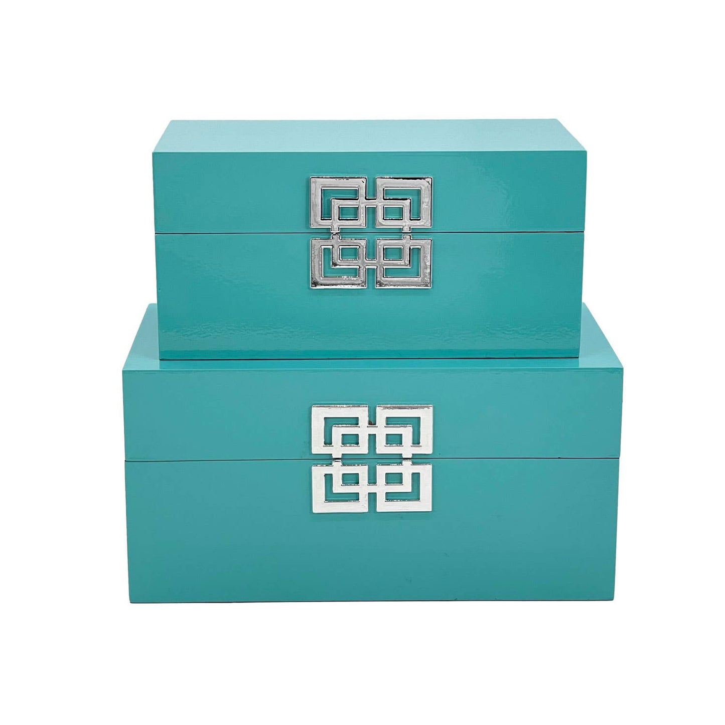Storage Home Decor Wood Keepsake Box Gift Box Set of 2: Golden