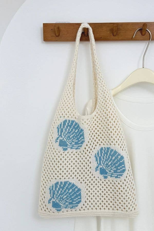 Ocean Theme Crochet Tote Beach Bag: Starfish