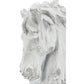 18" Horsehead Wood-Like Carving Statue Centerpiece: Beige