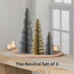 Honeycomb trees, vintage folding paper, Christmas