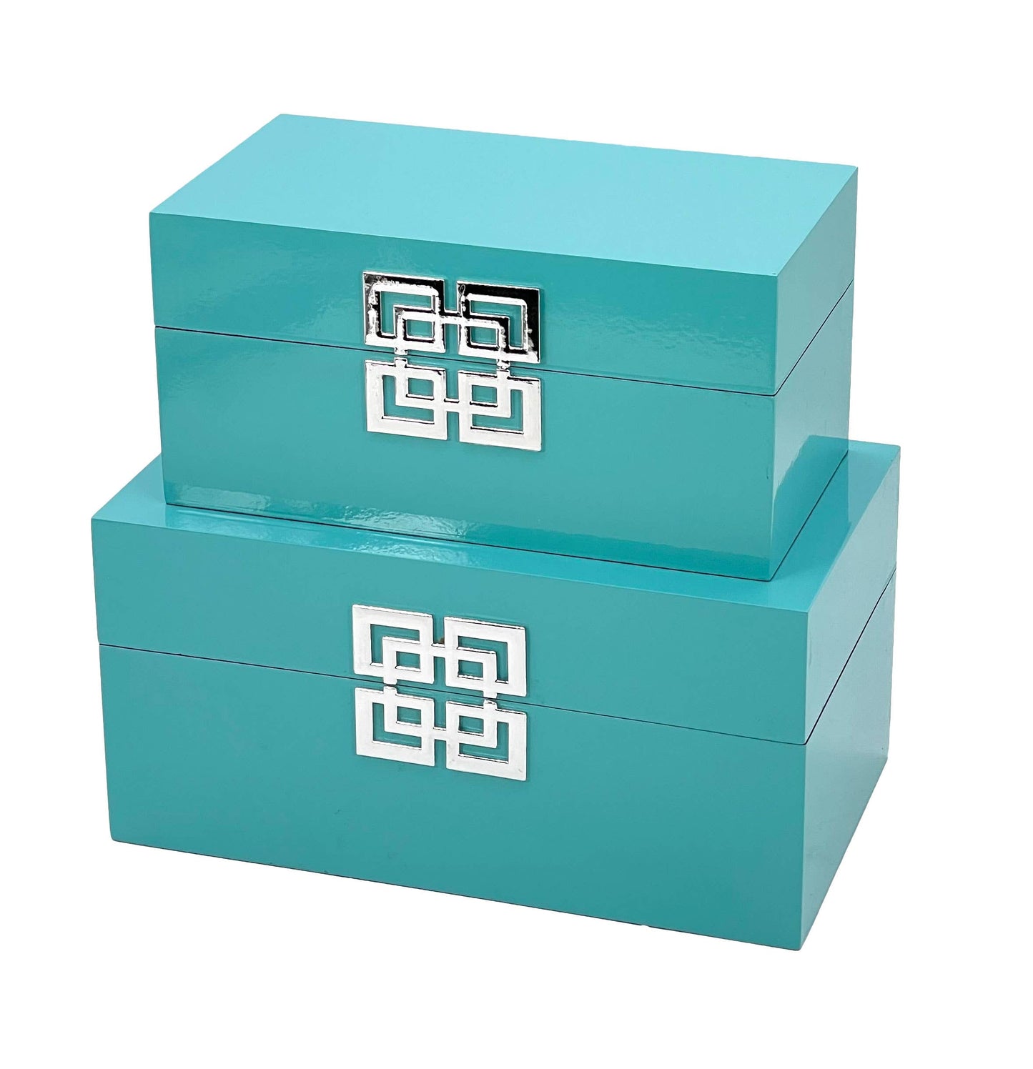 Storage Home Decor Wood Keepsake Box Gift Box Set of 2: Golden
