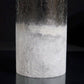 White, Crackle Glass Cylinder, 4.75"D, 7.5"H