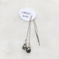 Whisper threaded earrings: Moonstone / Sterling silver