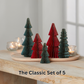 Honeycomb trees, vintage folding paper, Christmas